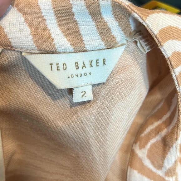 Ted Baker London Villani Zebra Print Midi Dress Size 2/S/6US - Picture 8 of 10